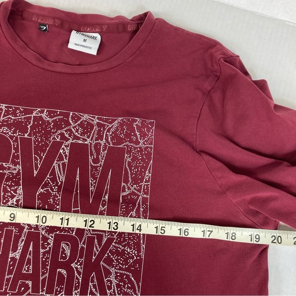 Gymshark Burgundy Shirt Size M - Picture 7 of 9